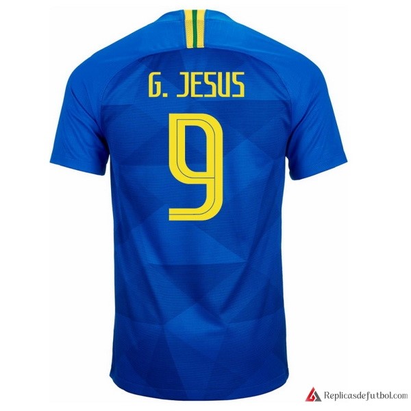 Camiseta Seleccion Brasil Segunda equipación G.Jesus 2018 Azul